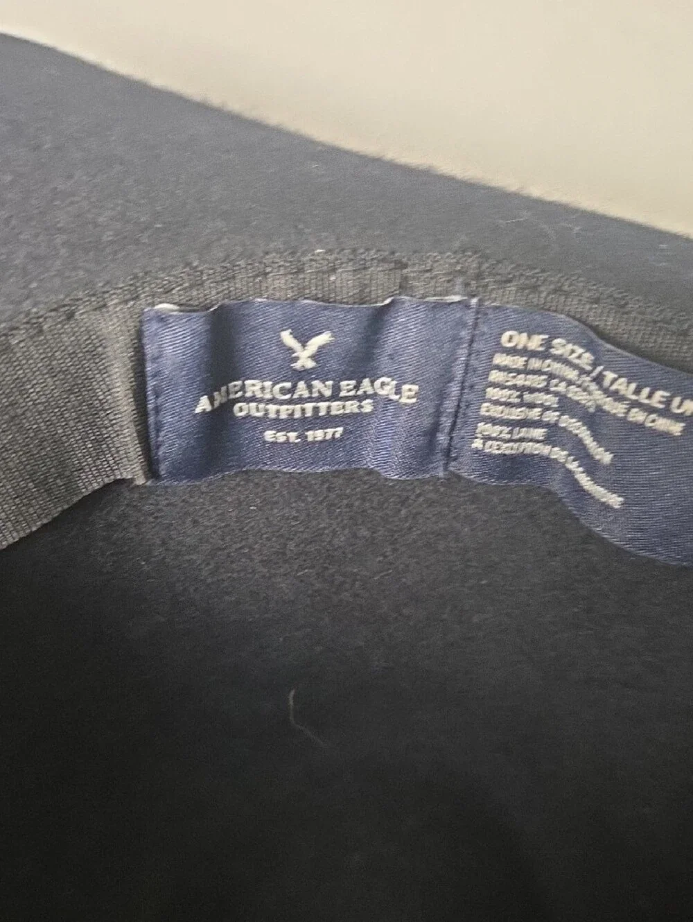 American Eagle Black Wide-Brim Hobo, Cowboy Hat with Patterned Band 100% Wool